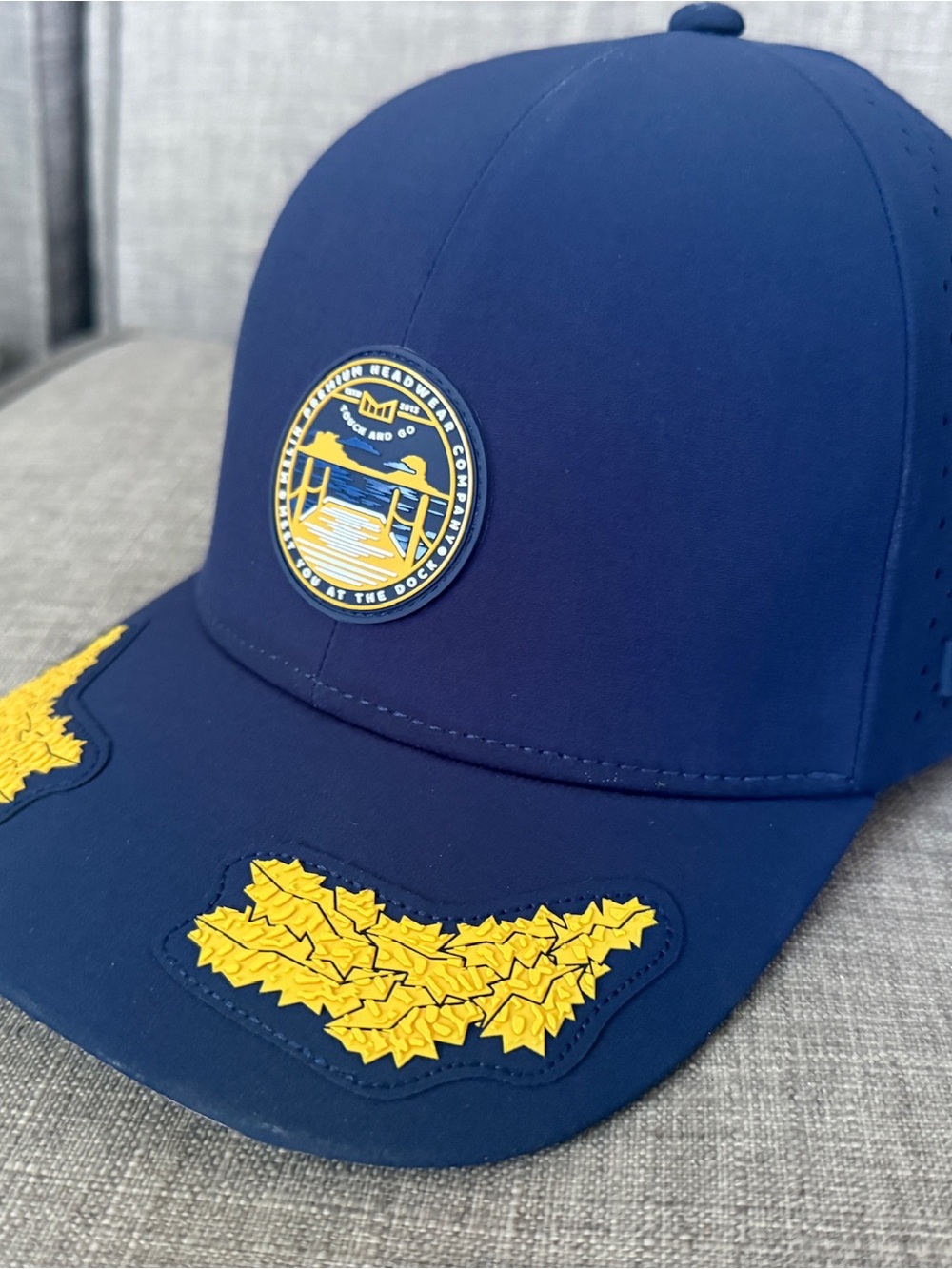 Melin Brand Captains A-Game Hat with Yellow Patch Accents